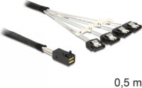 Delock Mini SAS HD x 4 SFF 8643 apa > 4 x SATA 7 Pin anya kábel, 0,5 m