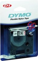 DYMO címke LM D1 nylon 12mm fekete betű / fehér alap