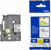 Brother TZES141 P-Touch Feliratozógép szalag 18 mm átlátszó alapon fekete erős tapadású