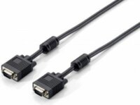 Equip VGA kábel HD15 apa/apa, ferrit gyűrűvel, 15m, fekete