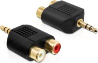 DeLOCK audio sztereo jack 3.5 mm 3 pin apa > 2 x RCA (Cinch) anya adapter