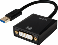 LogiLink USB 3.0 - DVI F Adapterkábel Fekete