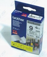 Brother Festékszalag TZS221 P-TOUCH 9mm BLACK ON WHITE ADHESIVE TAPE