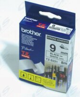 Brother TZS221 P-TOUCH Feliratozógép szalag 9mm BLACK ON WHITE ADHESIVE TAPE