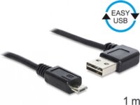 Delock EASY-USB 2.0 -A apa hajlított > USB 2.0 micro-B apa kábel, 1 m