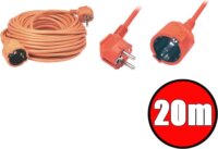 SAL NV 2-20/OR hálózati hosszabbító 20m narancssárga