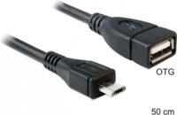 Delock Cable USB micro-B male > USB 2.0-A female OTG 50 cm
