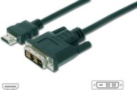 Assmann HDMI M - DVI-D (18+1) M Adapterkábel Fekete 2m