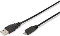 Assmann USB - microUSB 2.0 kábel 3m - Fekete
