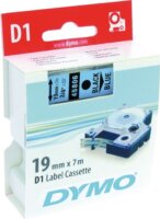 DYMO LM D1 Feliratozógép szalag 19mm fekete betű / kék alap