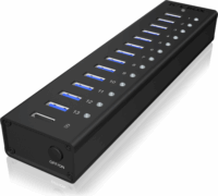 Icy Box IB-AC6113 USB3.0 HUB (13port) + Külső Táp Fekete