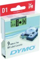 DYMO LM D1 Feliratozógép szalag 9mm fekete betű / zöld alap