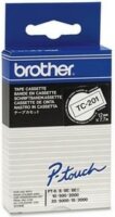 Brother Festékszalag TC201 P-Touch, 12mm fehér alapon fekete