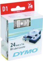 DYMO címke LM D1 alap 24mm fehér betű / víztiszta alap