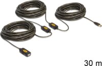 Delock USB 2.0 hosszabbító kábel 30m - Fekete