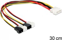 Delock Molex 4 pin apa > 4 x 2 pin ventillátor tápkábel