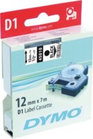 DYMO LM D1 Feliratozógép szalag 12mm fekete betű / víztiszta alap