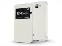 Haffner LG K4 K120E S-View Flexi oldalra nyíló flipes tok Fehér