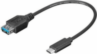 Goobay 67894 USB 3.0 Type-C M - USB F Adapterkábel 0.2m Fekete