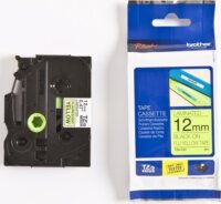 Brother TZEC31 P-Touch Feliratozógép szalag 12 mm sárga alapon fekete, fluoreszkáló