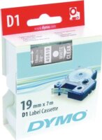 DYMO címke LM D1 alap 19mm fehér betű / víztiszta alap