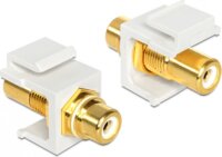 Delock 86310 RCA anya > RCA anya Keystone modul aranyozott csatlakozó - Fehér