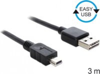 Delock EASY-USB 2.0 -A apa > USB 2.0 mini apa kábel, 3 m