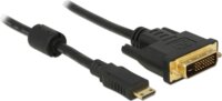 Delock 83582 mini HDMI(C) M - DVI-D M Adapterkábel 1m Fekete