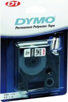 DYMO LM D1 Feliratozógép szalag poli 12mm fekete betű / fehér alap