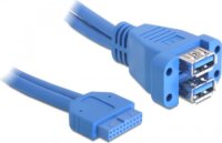 Delock USB 3.0 pin fejes kábel anya > 2 x USB 3.0-A anya kettős