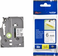 Brother TZES211 P-Touch Feliratozógép szalag 6 mm fehér alapon fekete, erős tapadású
