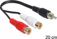 Delock RCA 2 x anya > RCA 1 x apa kábel, 0,2 m