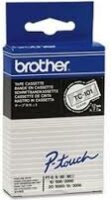Brother TC101 P-Touch Feliratozógép szalag 12mm átlátszó alapon fekete