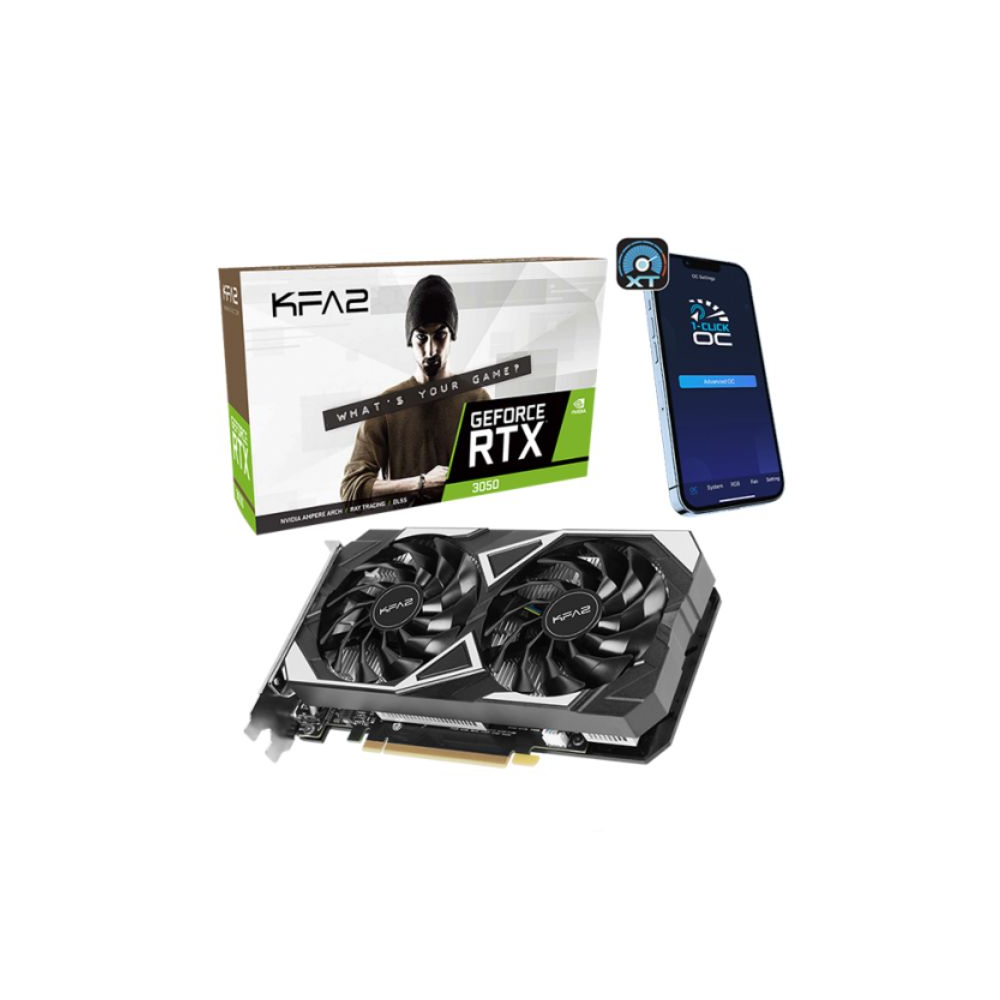 KFA2 GeForce RTX 3050 6GB GDDR6 EX 1-Click OC Videokártya - BestMarkt